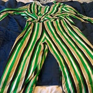 Striped Long sleeve jumpsuit